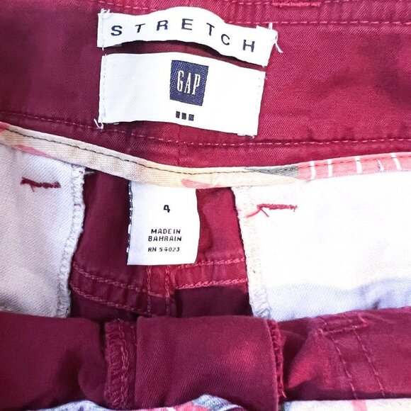 Gap Stretch raw hem ankle cranberry red jean pants size 4 - Picture 7 of 11